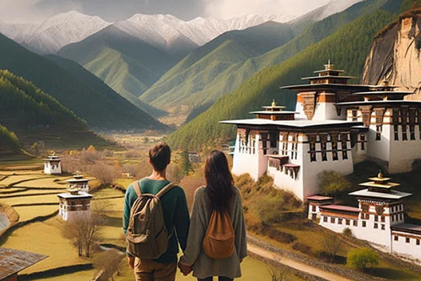Romantic candle-lit dinner in Bhutan